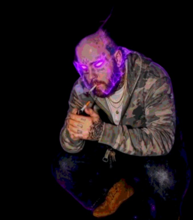 Bankz as alpha boss, full wolf spirit, howling at the moon.