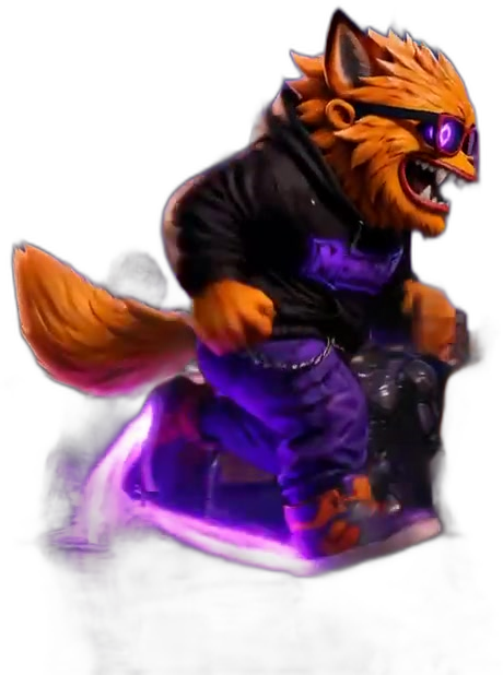 MonWolf in full sprint through Monad streets.